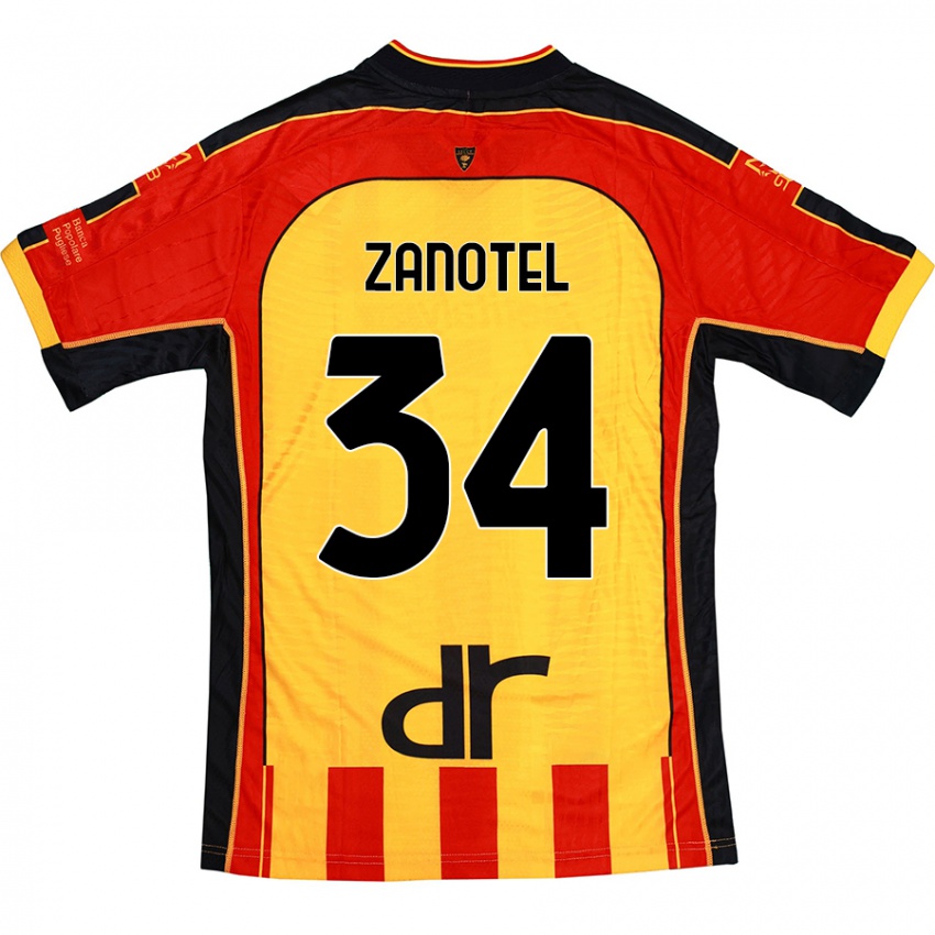 Kinderen Giovanni Zanotel #34 Geel Rood Thuisshirt Thuistenue 2024/25 T-Shirt België