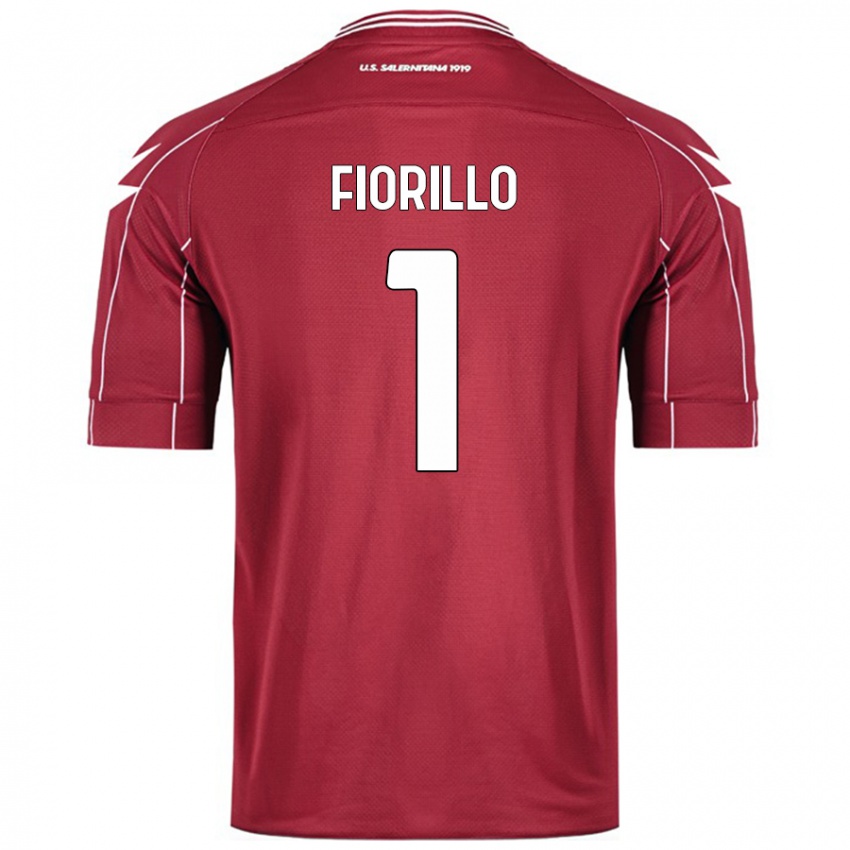 Enfant Maillot Vincenzo Fiorillo #1 Bordeaux Tenues Domicile 2024/25 T-Shirt Belgique