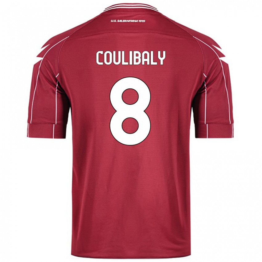 Enfant Maillot Mamadou Coulibaly #8 Bordeaux Tenues Domicile 2024/25 T-Shirt Belgique