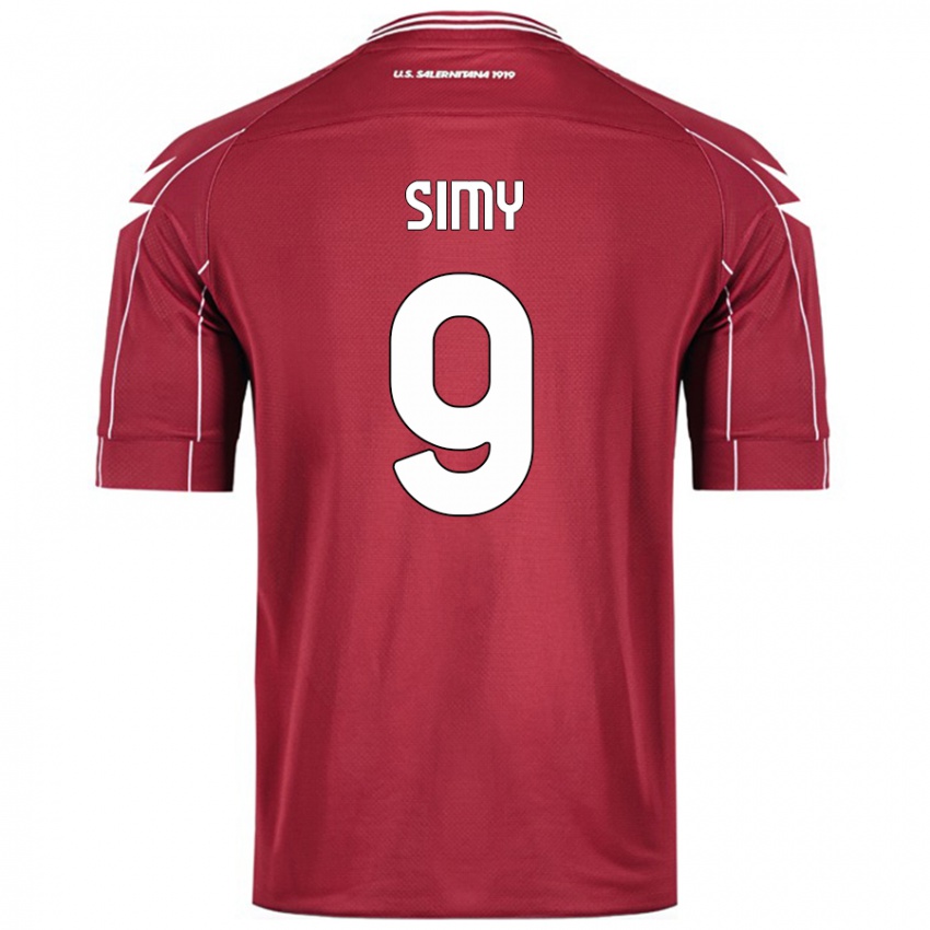 Enfant Maillot Simy #9 Bordeaux Tenues Domicile 2024/25 T-Shirt Belgique