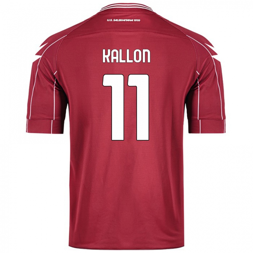 Enfant Maillot Yayah Kallon #11 Bordeaux Tenues Domicile 2024/25 T-Shirt Belgique