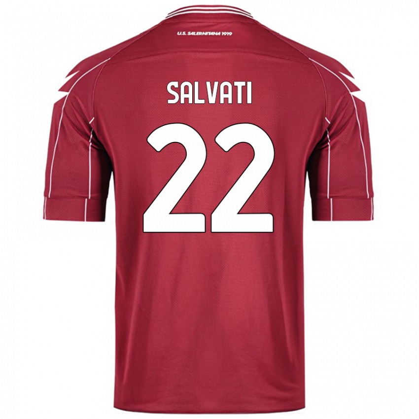 Enfant Maillot Gregorio Salvati #22 Bordeaux Tenues Domicile 2024/25 T-Shirt Belgique