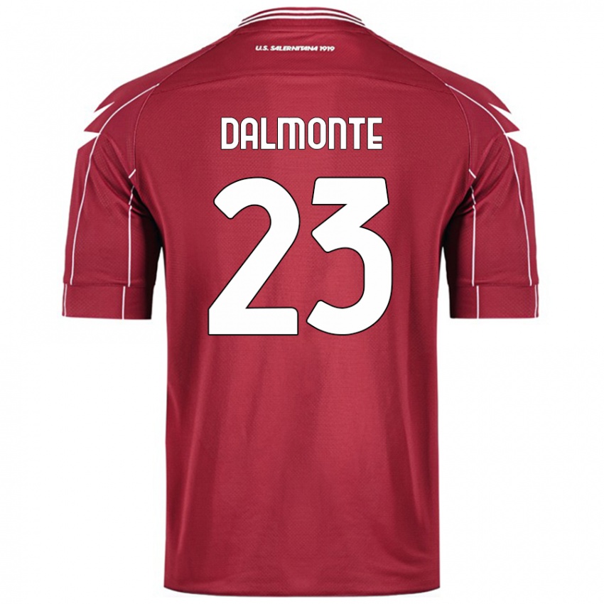 Enfant Maillot Nicola Dalmonte #23 Bordeaux Tenues Domicile 2024/25 T-Shirt Belgique