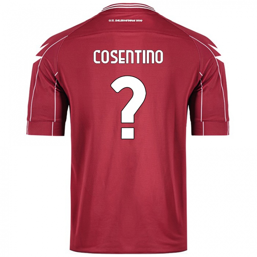 Enfant Maillot Aldo Cosentino #0 Bordeaux Tenues Domicile 2024/25 T-Shirt Belgique