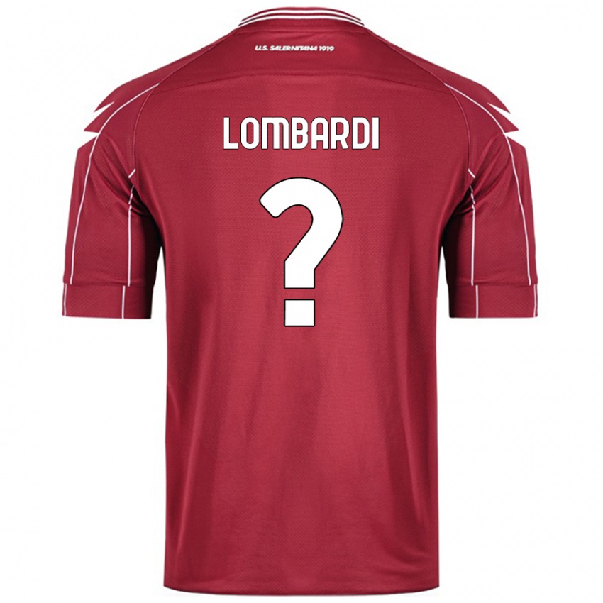 Enfant Maillot Lorenzo Lombardi #0 Bordeaux Tenues Domicile 2024/25 T-Shirt Belgique