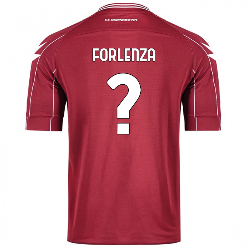 Enfant Maillot Carlo Forlenza #0 Bordeaux Tenues Domicile 2024/25 T-Shirt Belgique