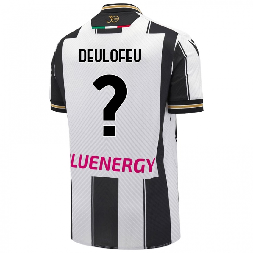 Enfant Maillot Gerard Deulofeu #0 Blanc Noir Tenues Domicile 2024/25 T-Shirt Belgique