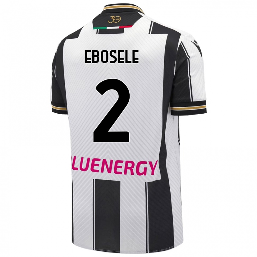 Enfant Maillot Festy Ebosele #2 Blanc Noir Tenues Domicile 2024/25 T-Shirt Belgique