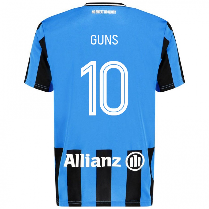 Enfant Maillot Celien Guns #10 Bleu Ciel Noir Tenues Domicile 2024/25 T-Shirt Belgique