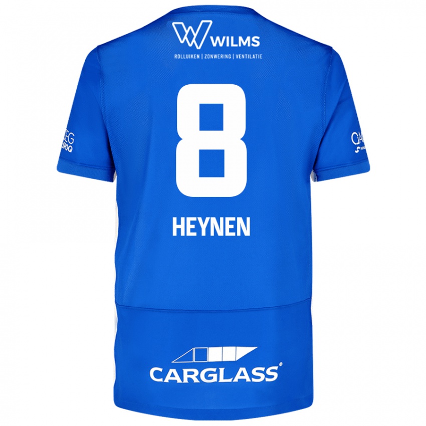 Enfant Maillot Bryan Heynen #8 Bleu Tenues Domicile 2024/25 T-Shirt Belgique