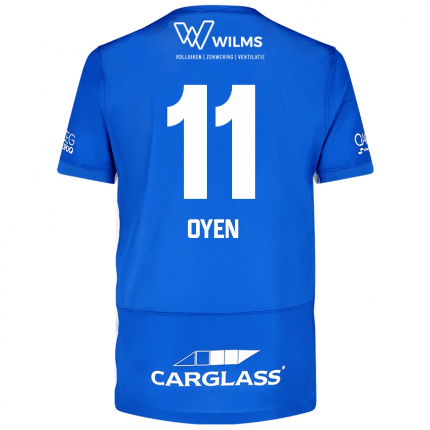 Enfant Maillot Luca Oyen #11 Bleu Tenues Domicile 2024/25 T-Shirt Belgique