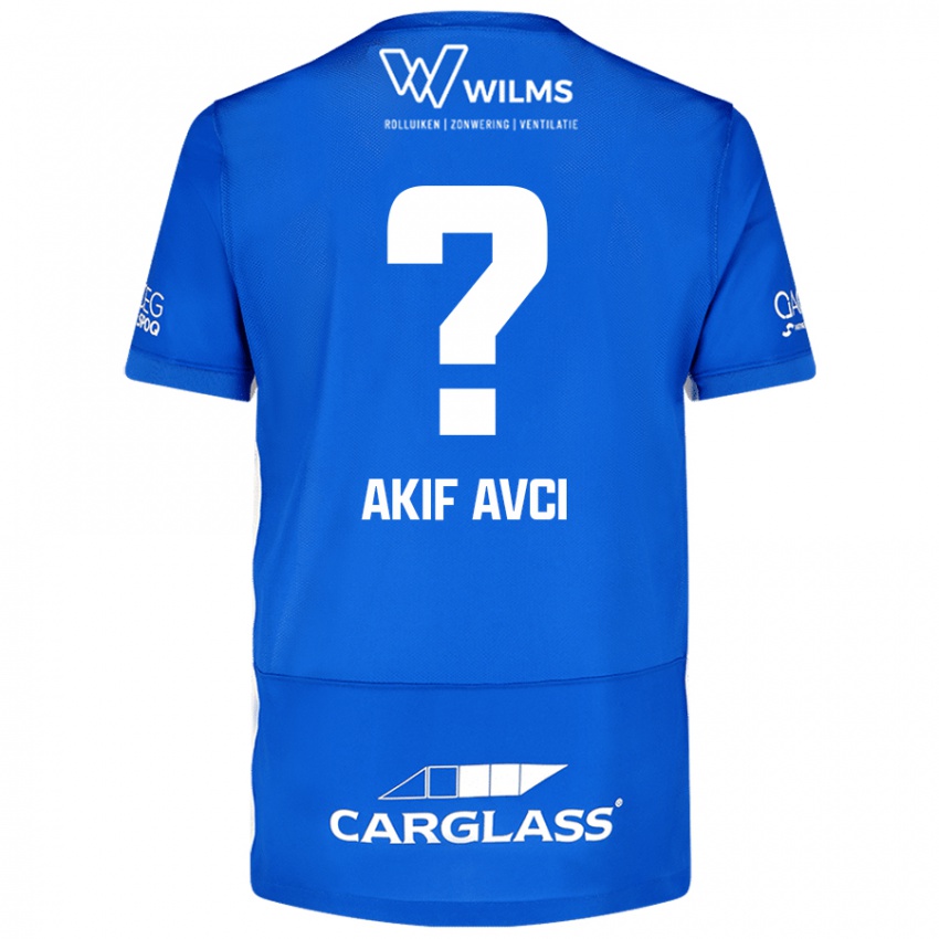 Enfant Maillot Muhammed Akif Avcı #0 Bleu Tenues Domicile 2024/25 T-Shirt Belgique