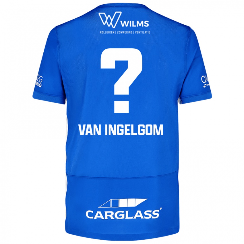 Enfant Maillot Tijn Van Ingelgom #0 Bleu Tenues Domicile 2024/25 T-Shirt Belgique