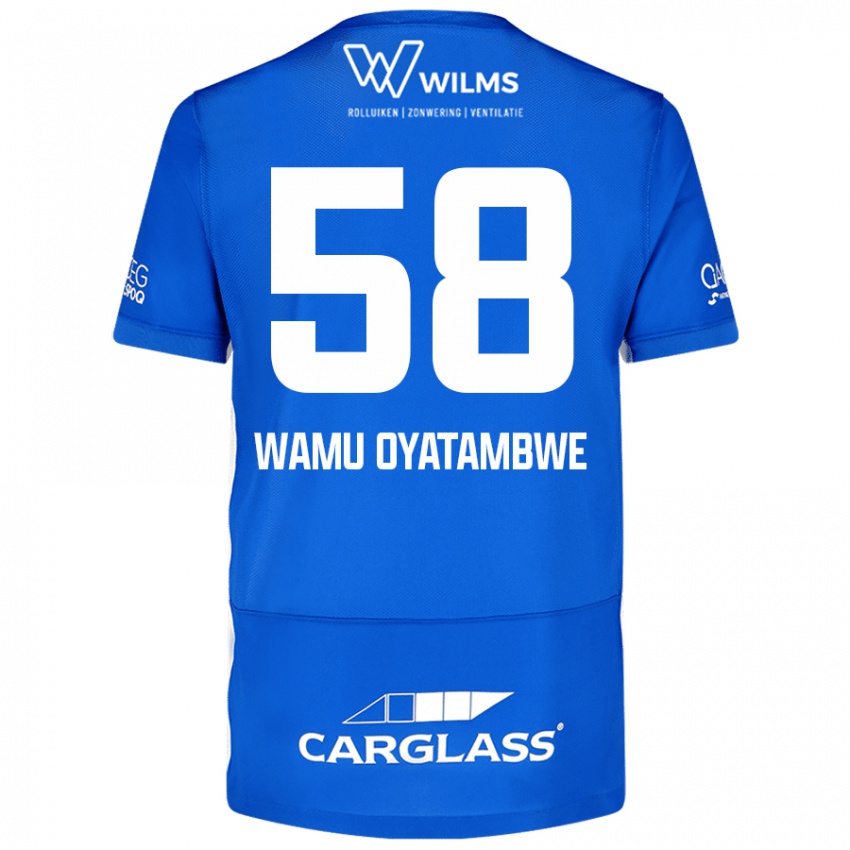 Enfant Maillot Matthias Wamu Oyatambwe #58 Bleu Tenues Domicile 2024/25 T-Shirt Belgique