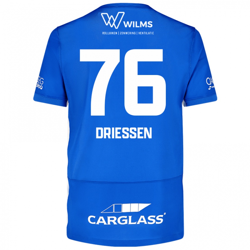 Enfant Maillot Jelle Driessen #76 Bleu Tenues Domicile 2024/25 T-Shirt Belgique