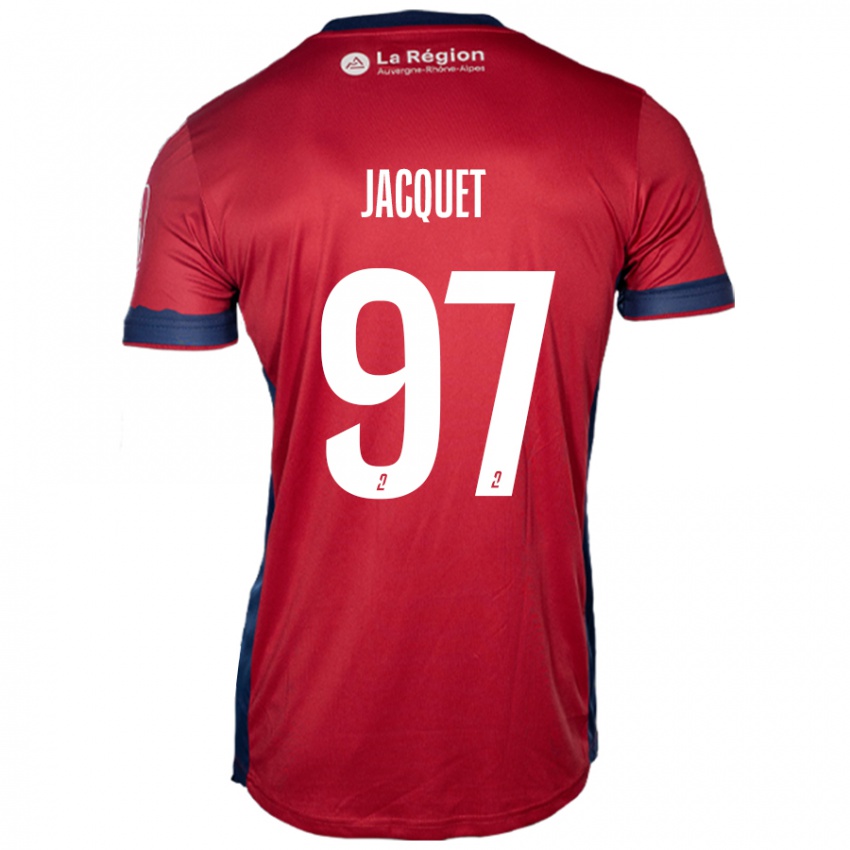 Enfant Maillot Jérémy Jacquet #97 Bordeaux Clair Tenues Domicile 2024/25 T-Shirt Belgique