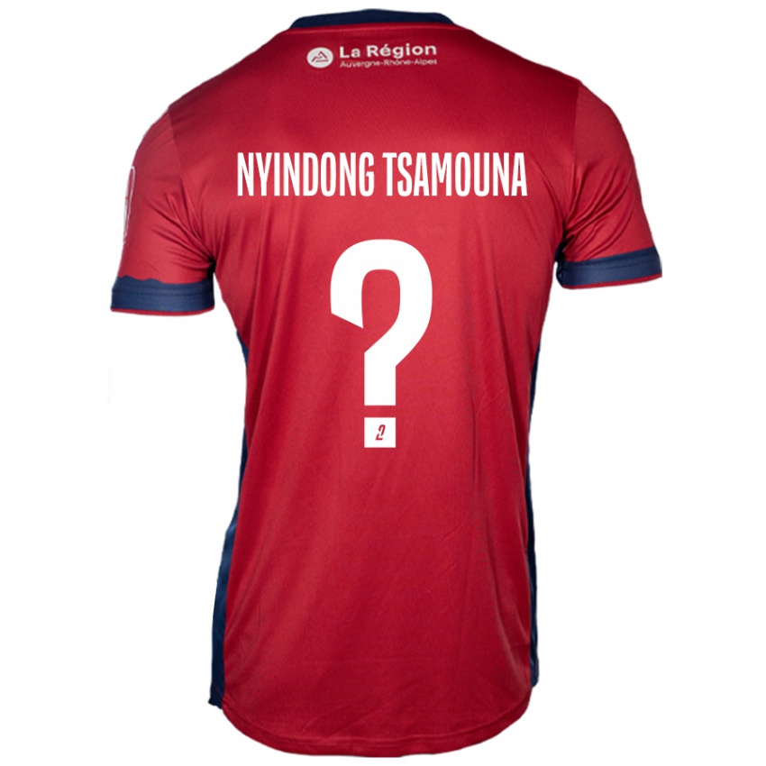 Enfant Maillot Jean Nyindong Tsamouna #0 Bordeaux Clair Tenues Domicile 2024/25 T-Shirt Belgique