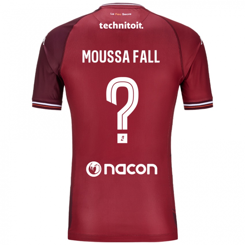 Kinderen Pape Moussa Fall #0 Rood Granata Thuisshirt Thuistenue 2024/25 T-Shirt België