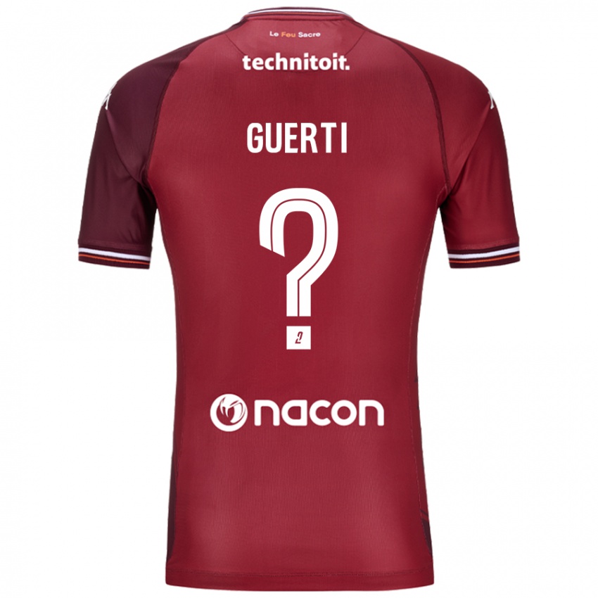 Kinderen Ismaël Guerti #0 Rood Granata Thuisshirt Thuistenue 2024/25 T-Shirt België