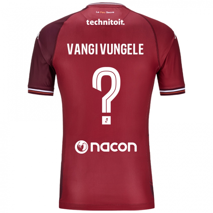 Kinderen Luzolo Vangi Vungele #0 Rood Granata Thuisshirt Thuistenue 2024/25 T-Shirt België