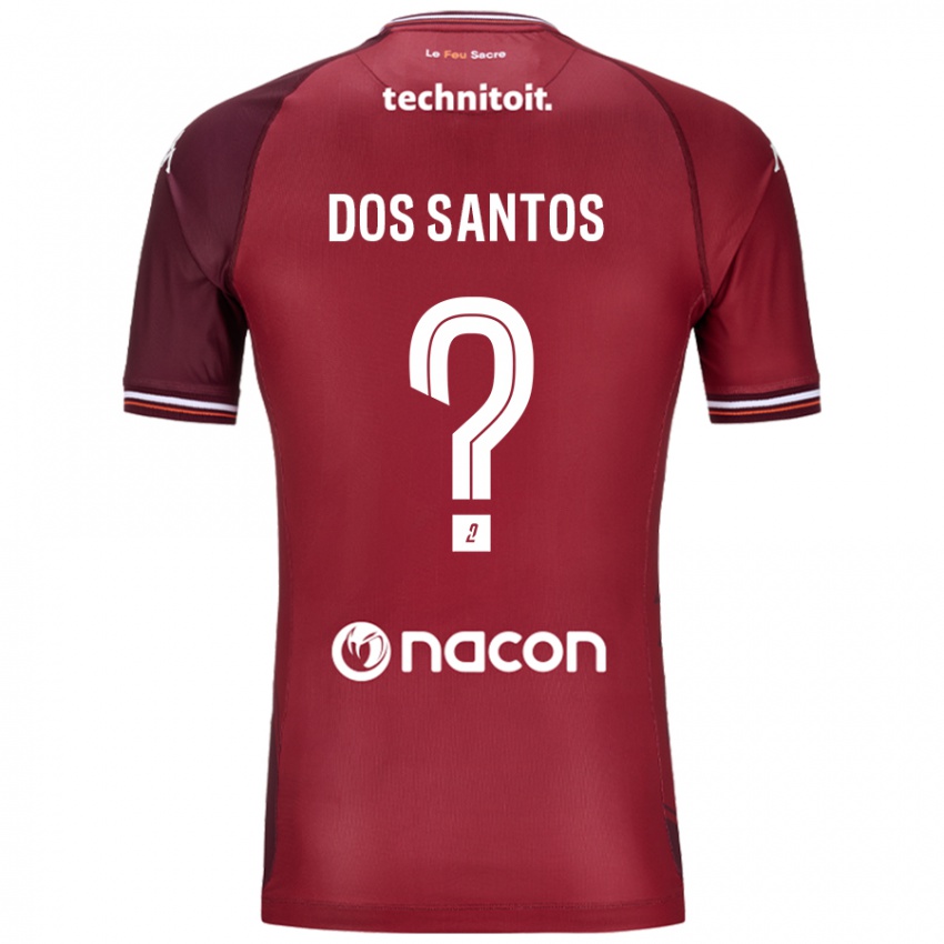 Kinderen Tahirys Dos Santos #0 Rood Granata Thuisshirt Thuistenue 2024/25 T-Shirt België