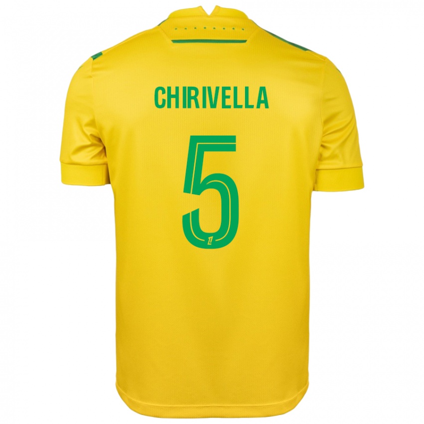 Kinderen Pedro Chirivella #5 Geel Groen Thuisshirt Thuistenue 2024/25 T-Shirt België