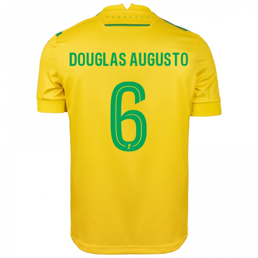 Kinderen Douglas Augusto #6 Geel Groen Thuisshirt Thuistenue 2024/25 T-Shirt België