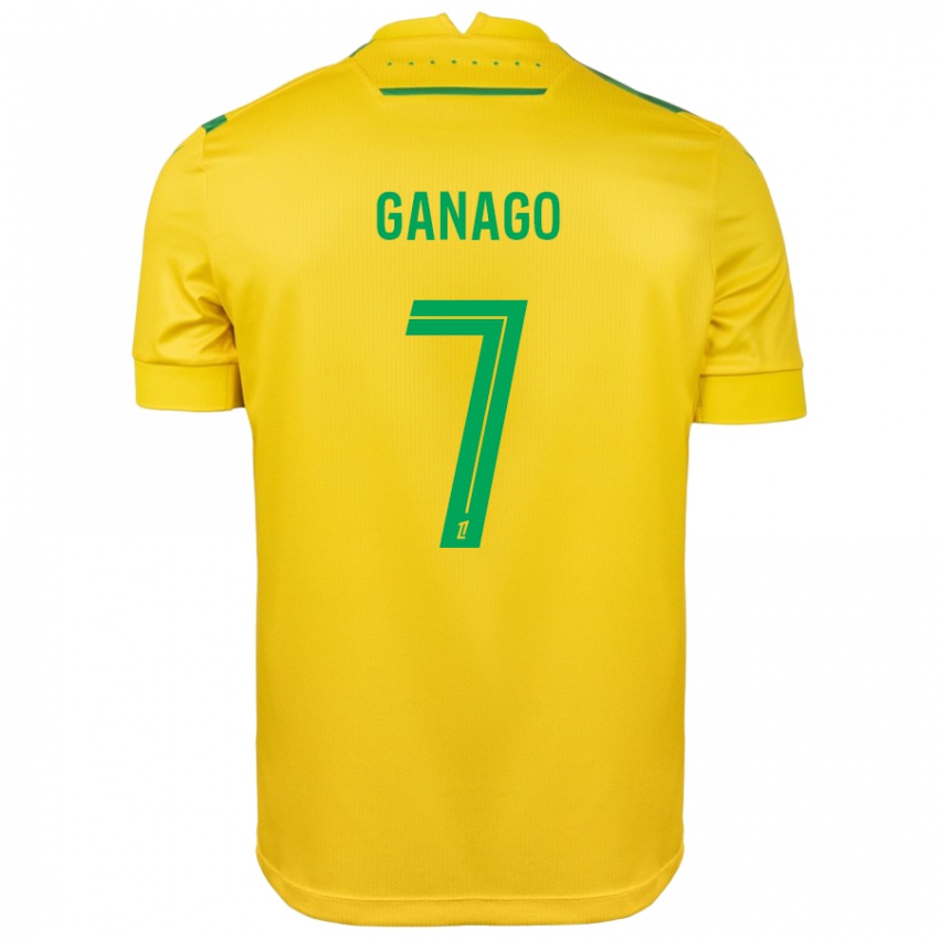 Kinderen Ignatius Ganago #7 Geel Groen Thuisshirt Thuistenue 2024/25 T-Shirt België