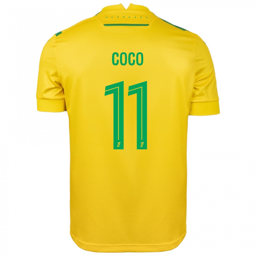 Kinderen Marcus Coco #11 Geel Groen Thuisshirt Thuistenue 2024/25 T-Shirt België