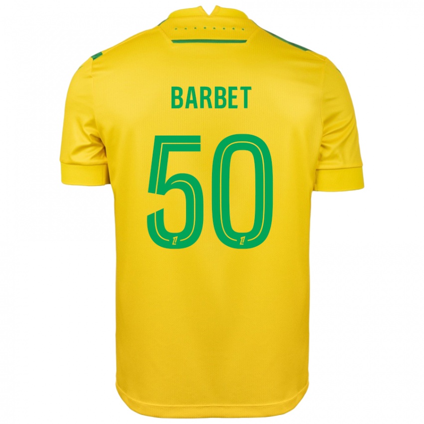 Kinderen Hugo Barbet #50 Geel Groen Thuisshirt Thuistenue 2024/25 T-Shirt België