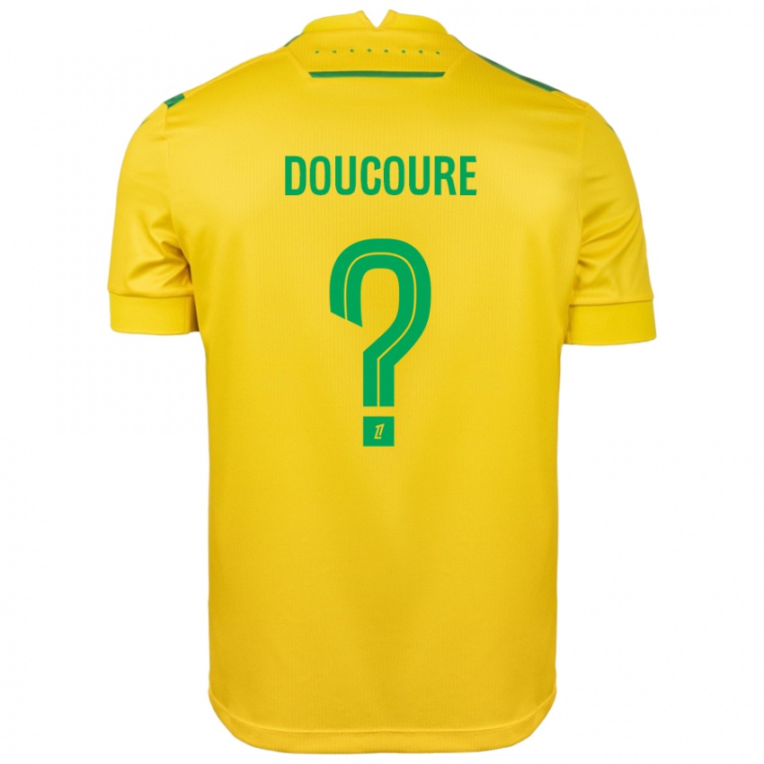 Kinderen Sekou Doucoure #0 Geel Groen Thuisshirt Thuistenue 2024/25 T-Shirt België