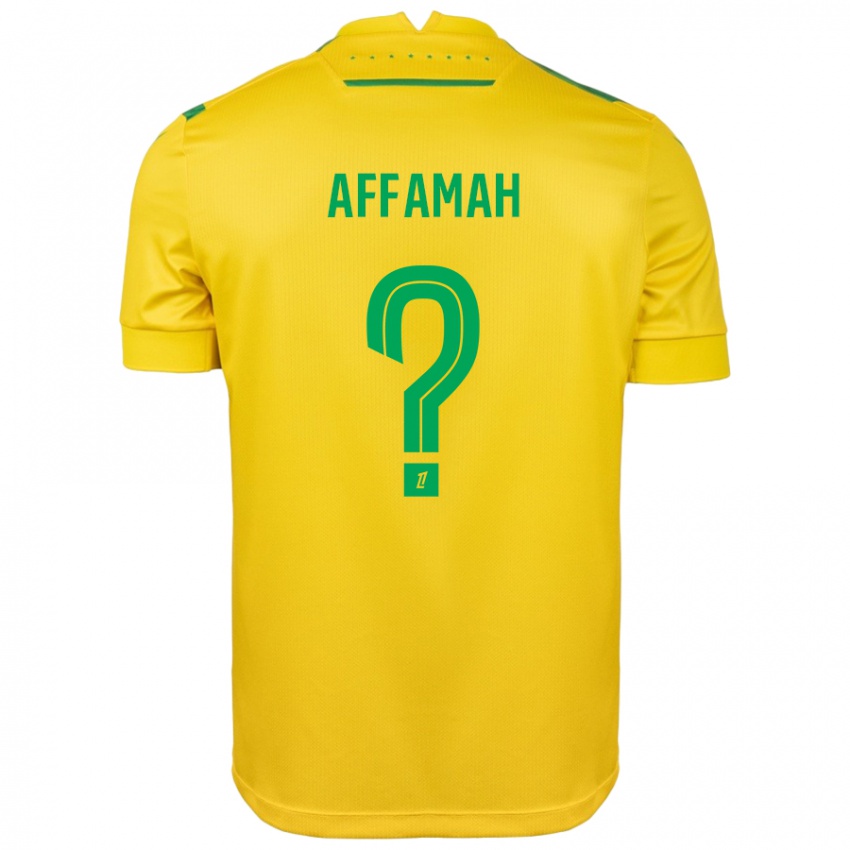 Kinderen Joe-Loïc Affamah #0 Geel Groen Thuisshirt Thuistenue 2024/25 T-Shirt België