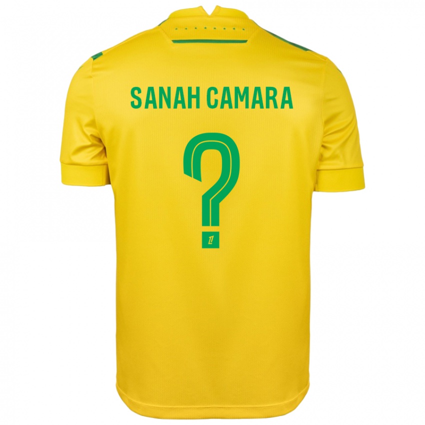 Kinderen Sanah Camara #0 Geel Groen Thuisshirt Thuistenue 2024/25 T-Shirt België