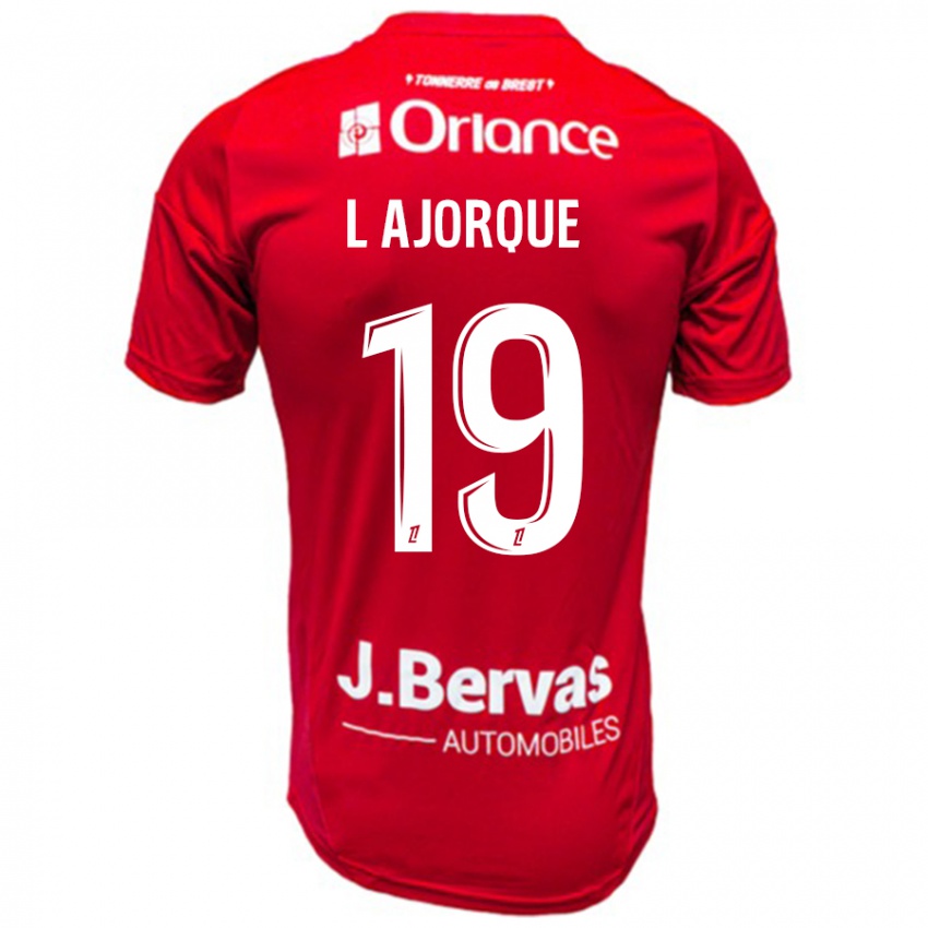 Kinderen Ludovic Ajorque #19 Rood Wit Thuisshirt Thuistenue 2024/25 T-Shirt België