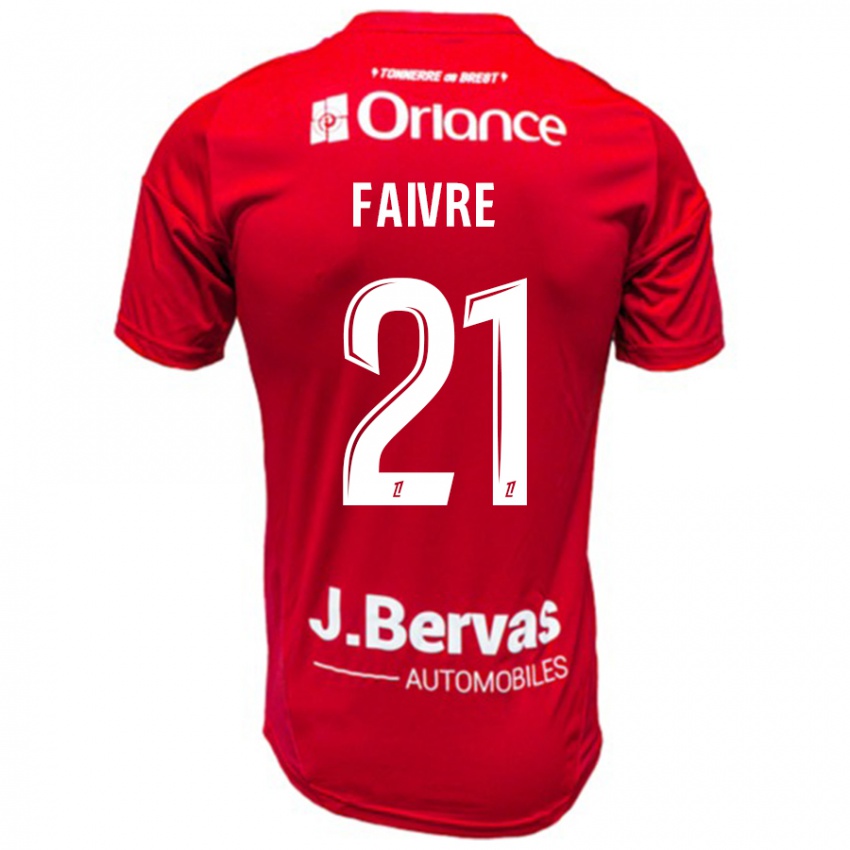 Kinderen Romain Faivre #21 Rood Wit Thuisshirt Thuistenue 2024/25 T-Shirt België