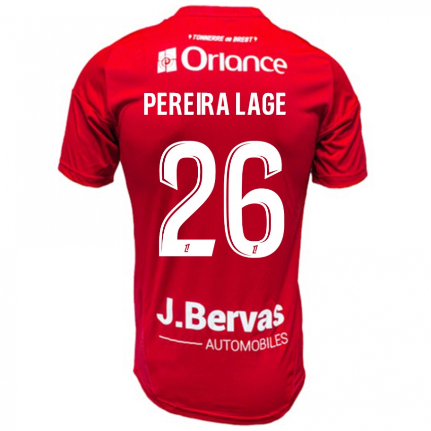 Kinderen Mathias Pereira Lage #26 Rood Wit Thuisshirt Thuistenue 2024/25 T-Shirt België