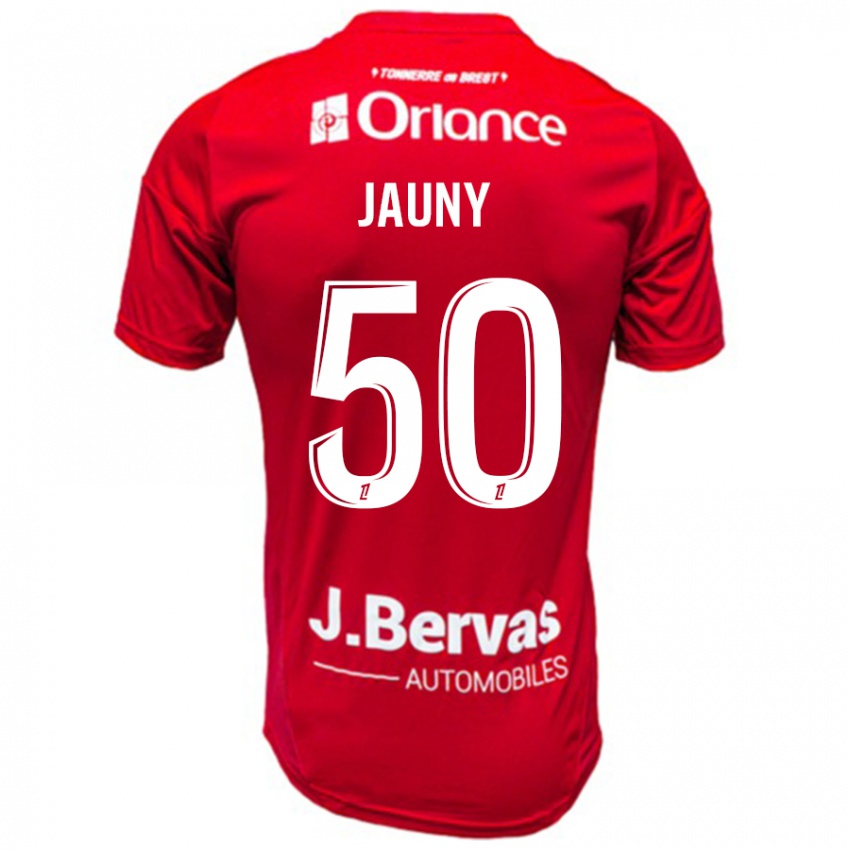 Kinderen Noah Jauny #50 Rood Wit Thuisshirt Thuistenue 2024/25 T-Shirt België