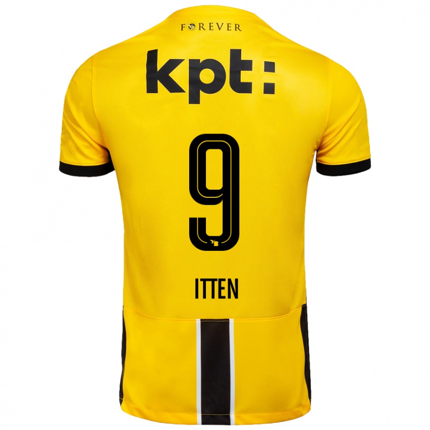 Enfant Maillot Cedric Itten #9 Jaune Noir Tenues Domicile 2024/25 T-Shirt Belgique