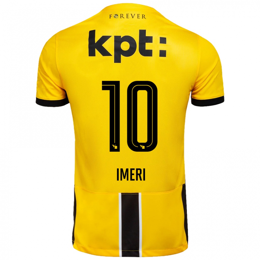 Enfant Maillot Kastriot Imeri #10 Jaune Noir Tenues Domicile 2024/25 T-Shirt Belgique