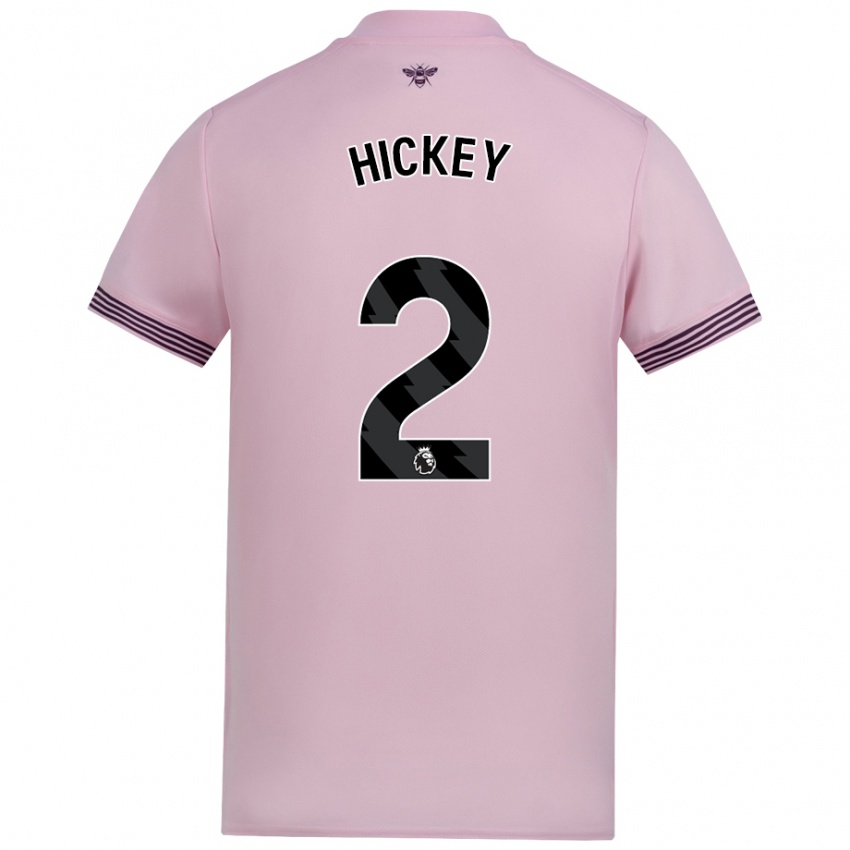 Enfant Maillot Aaron Hickey #2 Rose Tenues Extérieur 2024/25 T-Shirt Belgique