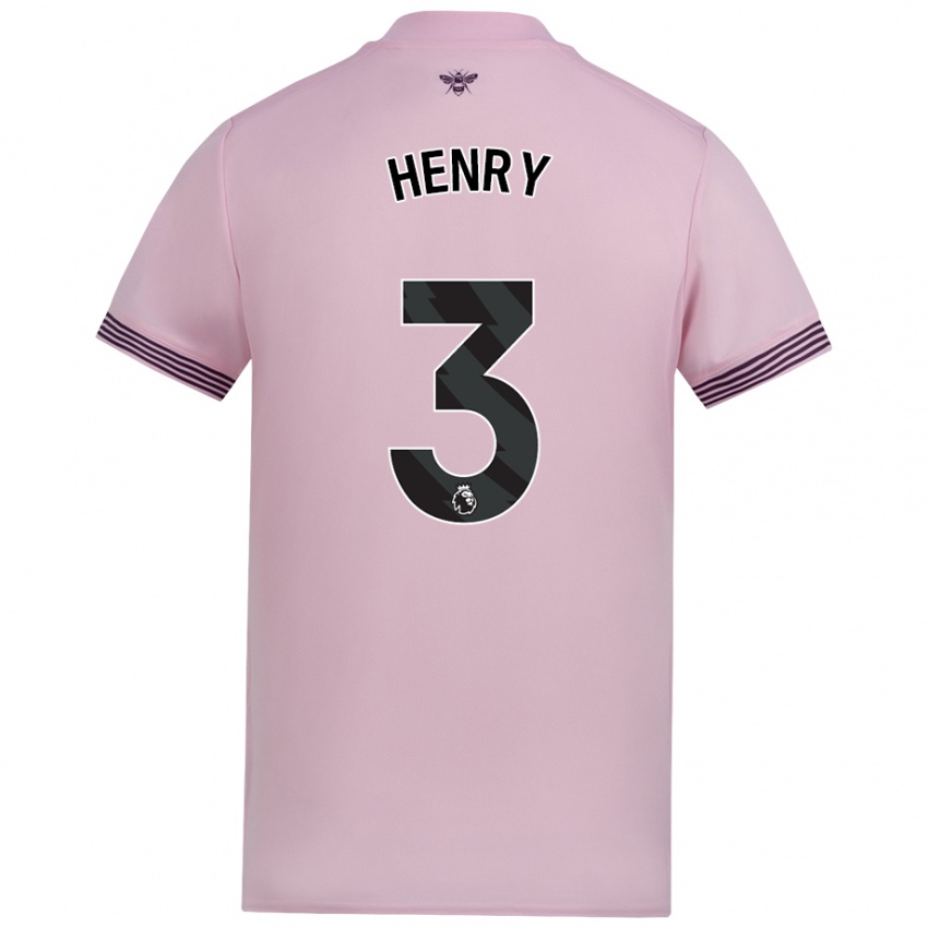 Enfant Maillot Rico Henry #3 Rose Tenues Extérieur 2024/25 T-Shirt Belgique