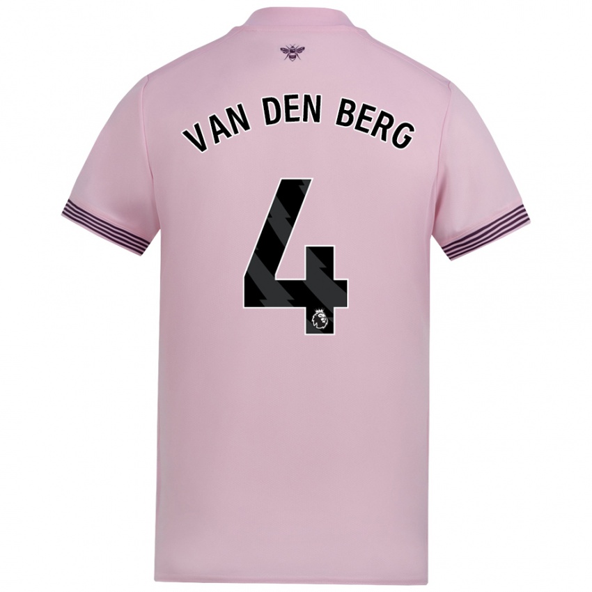 Enfant Maillot Sepp Van Den Berg #4 Rose Tenues Extérieur 2024/25 T-Shirt Belgique