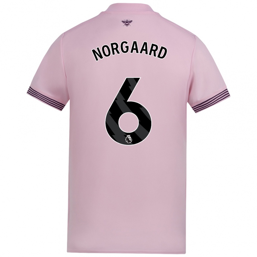 Enfant Maillot Christian Nørgaard #6 Rose Tenues Extérieur 2024/25 T-Shirt Belgique