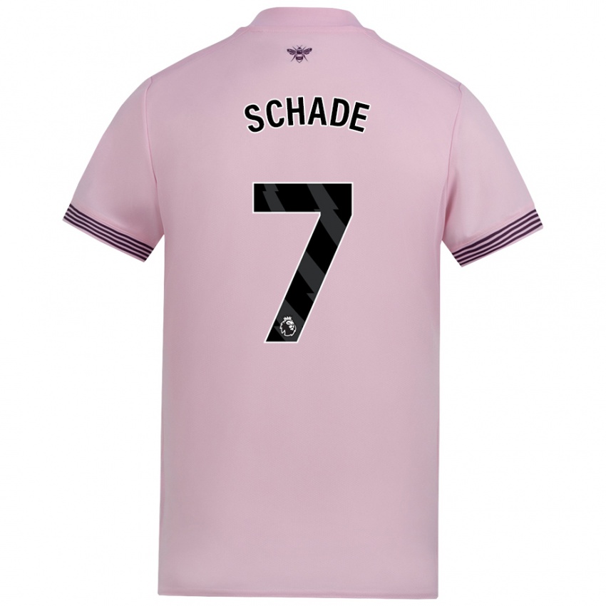 Enfant Maillot Kevin Schade #7 Rose Tenues Extérieur 2024/25 T-Shirt Belgique