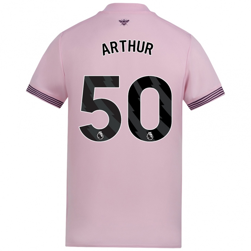 Enfant Maillot Benjamin Arthur #50 Rose Tenues Extérieur 2024/25 T-Shirt Belgique