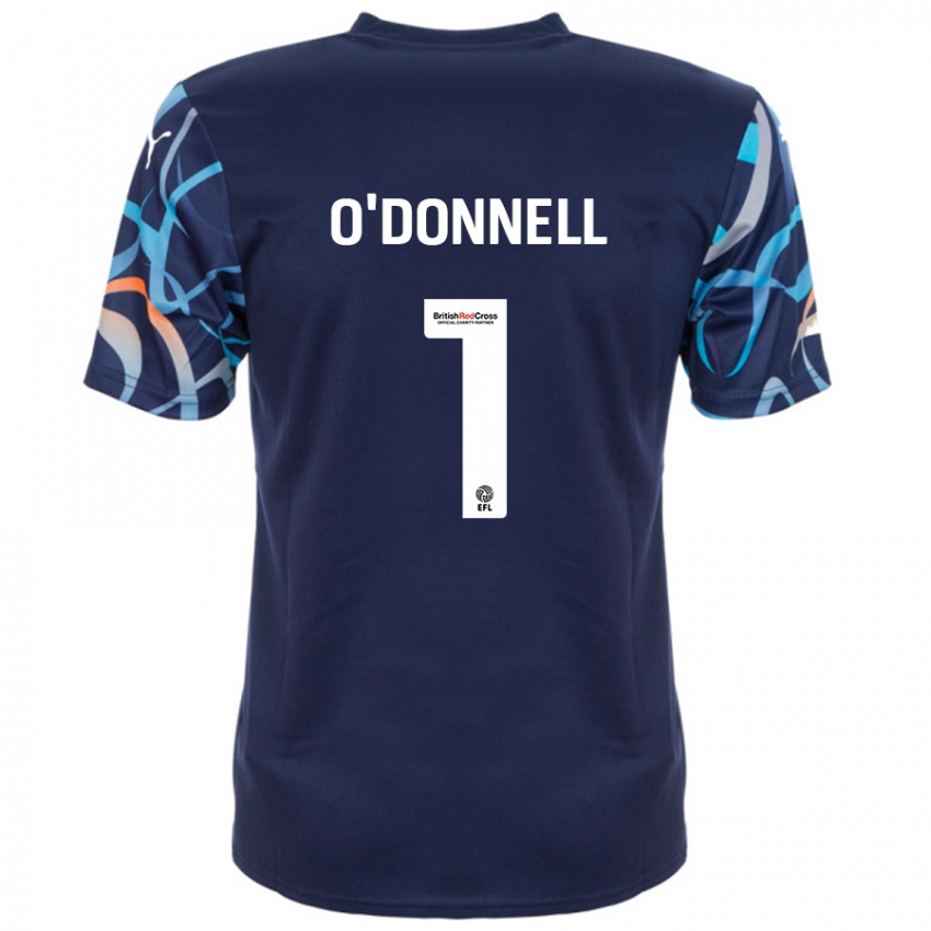 Kinderen Richard O'donnell #1 Marineblauw Uitshirt Uittenue 2024/25 T-Shirt België