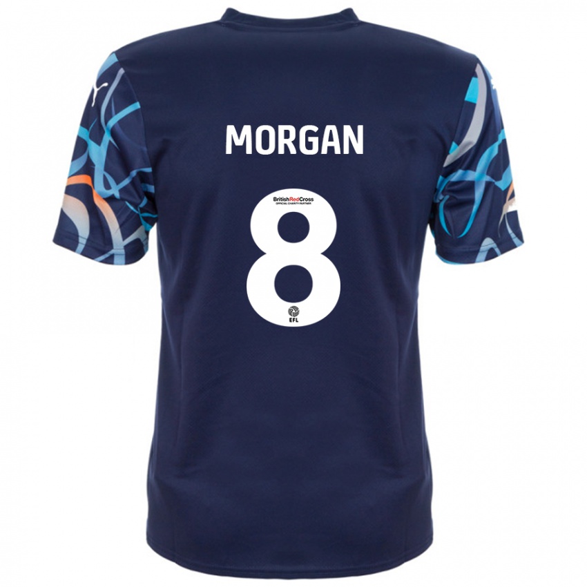 Kinderen Albie Morgan #8 Marineblauw Uitshirt Uittenue 2024/25 T-Shirt België