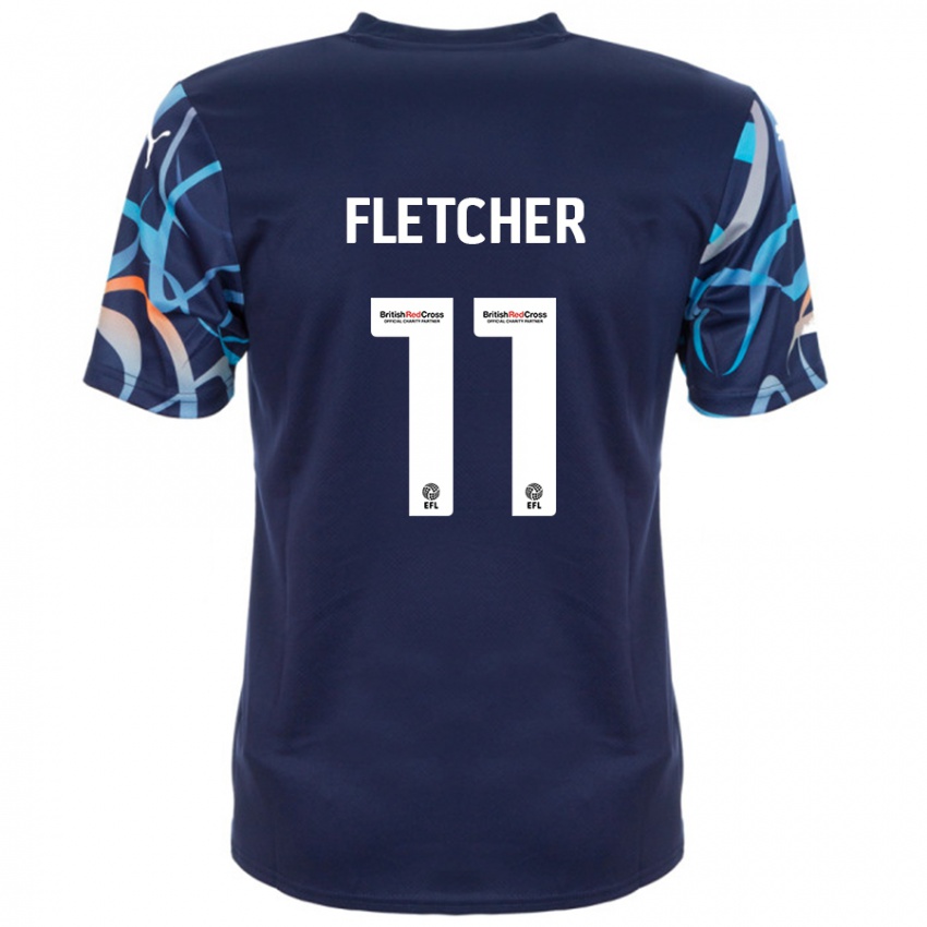 Kinderen Ashley Fletcher #11 Marineblauw Uitshirt Uittenue 2024/25 T-Shirt België