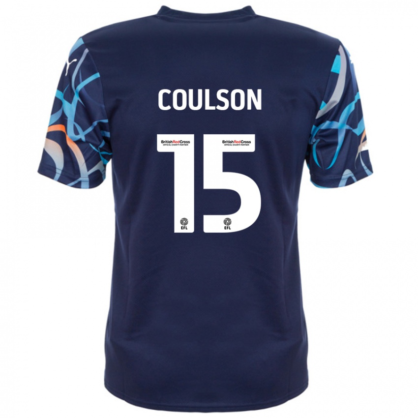 Kinderen Hayden Coulson #15 Marineblauw Uitshirt Uittenue 2024/25 T-Shirt België