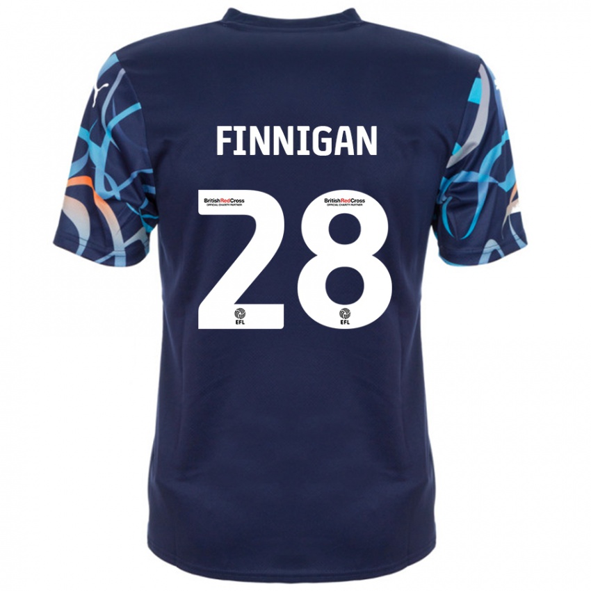 Kinderen Ryan Finnigan #28 Marineblauw Uitshirt Uittenue 2024/25 T-Shirt België